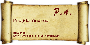 Prajda Andrea névjegykártya